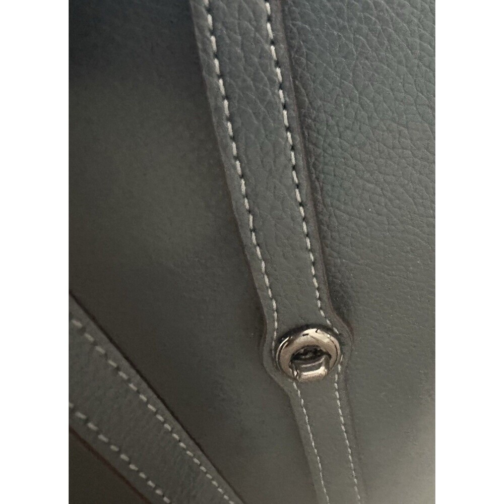 COACH Market Tote Bag Denim Blue W/ Tan Leather Int w/ Silver Hardware #58849 - Picture 12 of 14